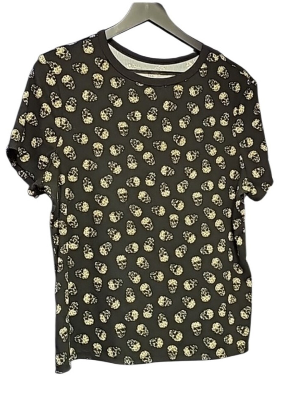 88 Cheetah print skull blouse EUC